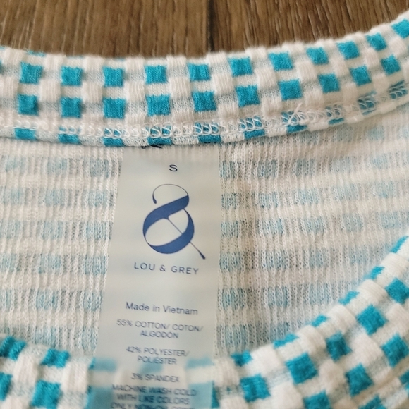 Lou & Grey Gingham Jacquard Halter Mini Pocket Dress S - Picture 6 of 11